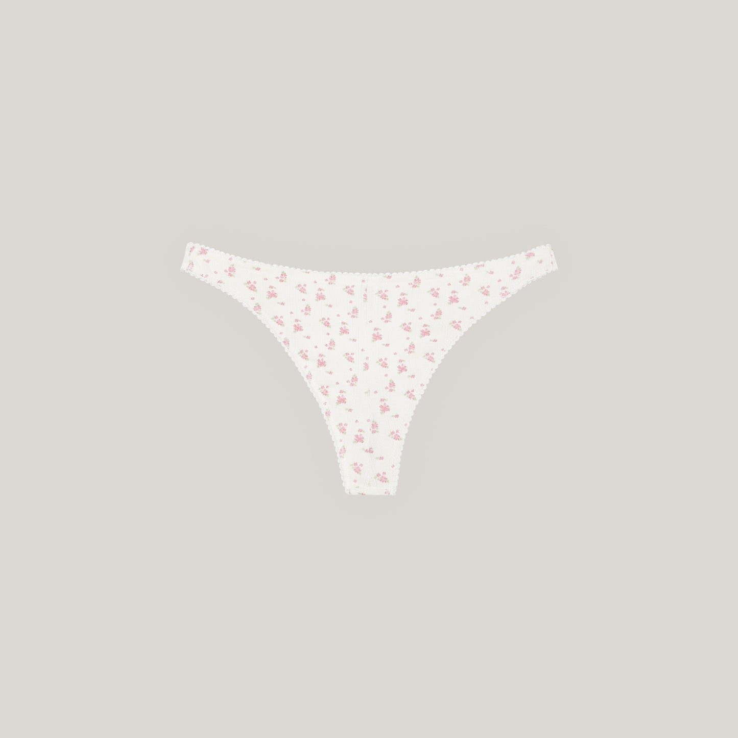 Culotte Brésilienne en Pointelle - Ivoire Floral Auralise