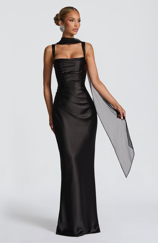 Calanthe Maxi Dress - Black Auralise