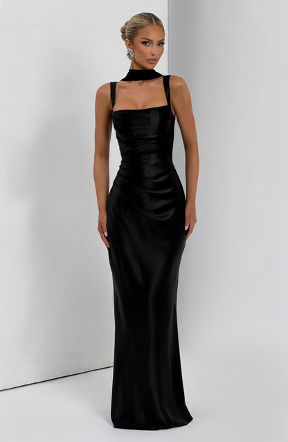 Calanthe Maxi Dress - Black Auralise